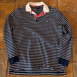 Vineyard Vines Navy and White Striped Shirt